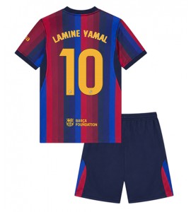 Barcelona Lamine Yamal #10 Jalkapallovaatteet Lasten Kotipeliasu 2026-27 Lyhythihainen (+ Lyhyet housut)